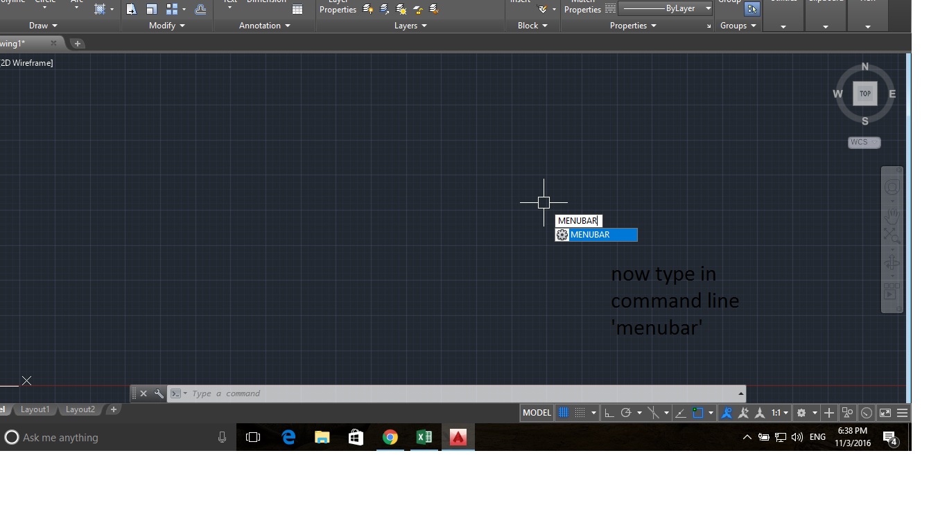 cadtips&and tricks How To hide or show menu bar in Auto CAD