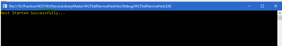 WCF service Self Host