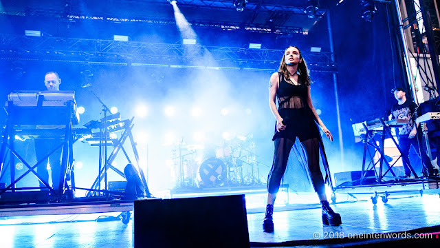 Chvrches at Yonge-Dundas Square on June 16, 2018 for NXNE 2018 Photo by John Ordean at One In Ten Words oneintenwords.com toronto indie alternative live music blog concert photography pictures photos