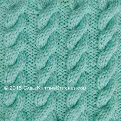 Cable Knitting Stitches » 3-3 Right Cross (Cable 3 Back)