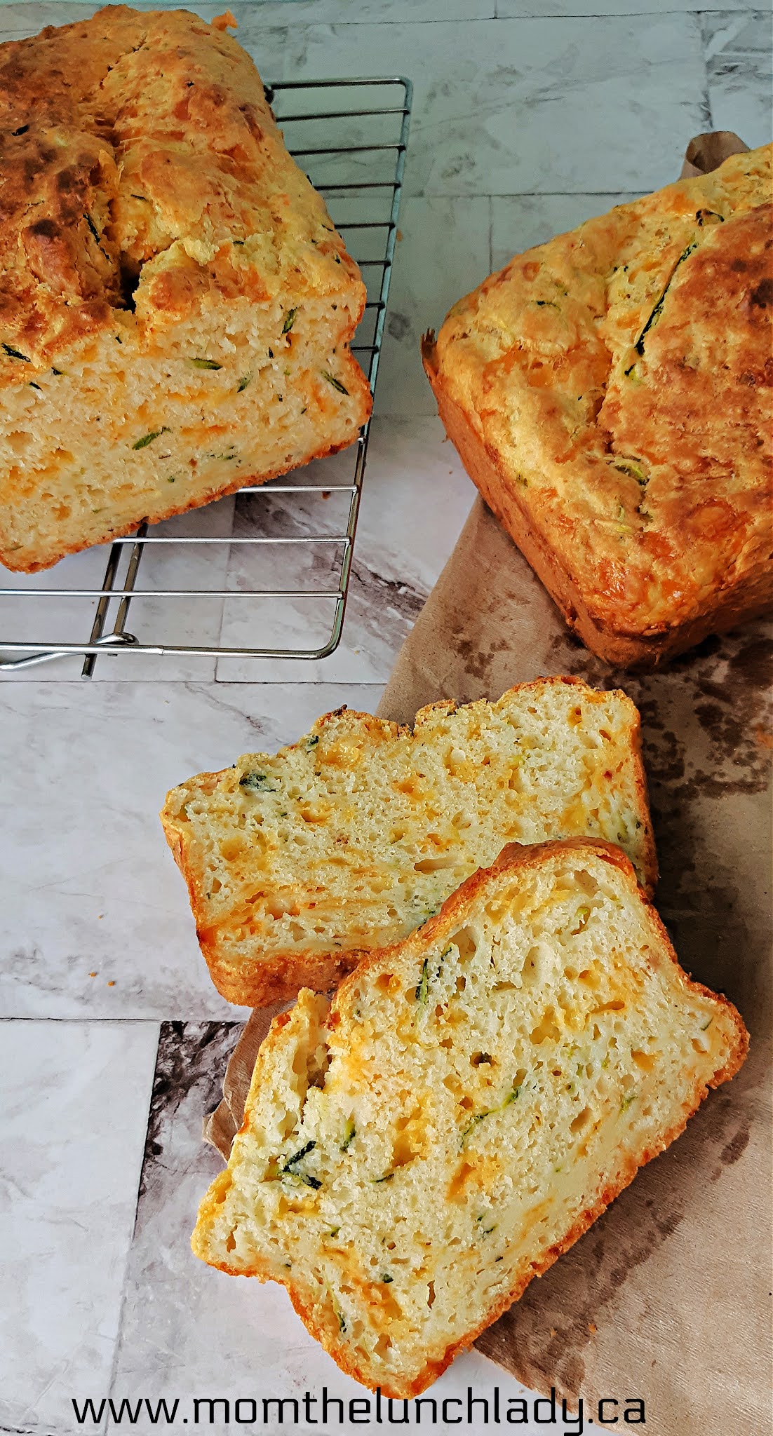 Savoury Cheddar Zucchini Quick Bread