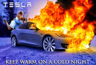 Бенджамин Фулфорд - 24 августа 2020 года. Tesla-Electric-Car-on-Fire-113459