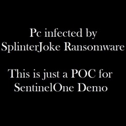 SplinterJoke Ransomware Wallpaper