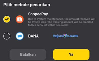 Cara mengubah koin sanck video jadi saldo Shopeepay