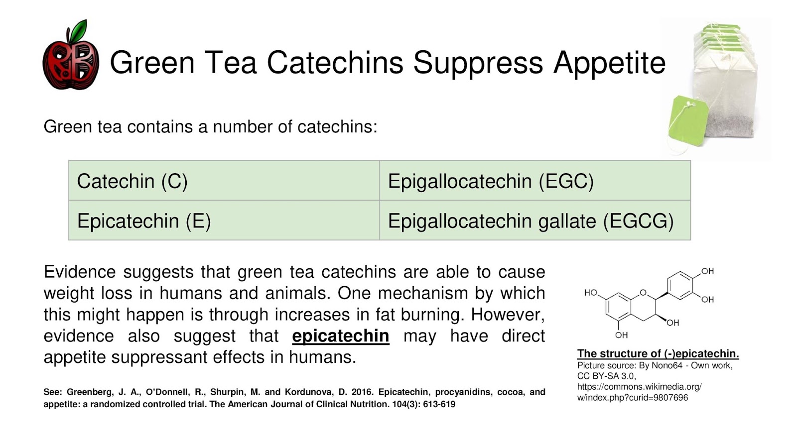 Green Tea Catechins Suppress Appetite