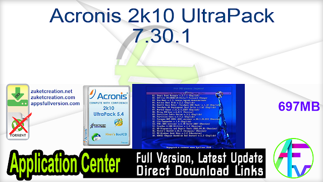 Acronis 2k10 UltraPack 7.30.1