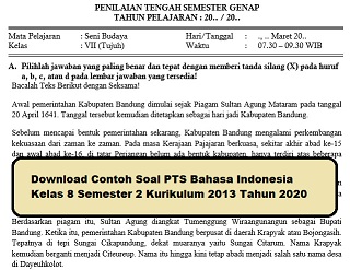 Soal Bahasa Indonesia Kls 8 Kurtilas