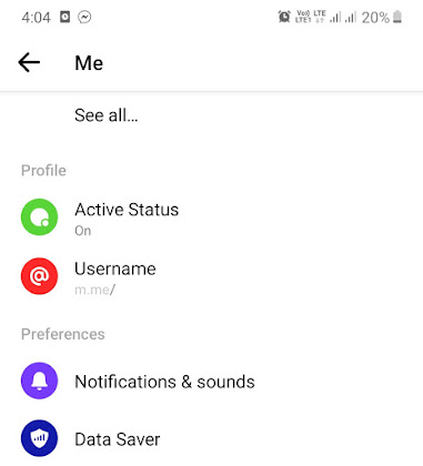 Messenger profile