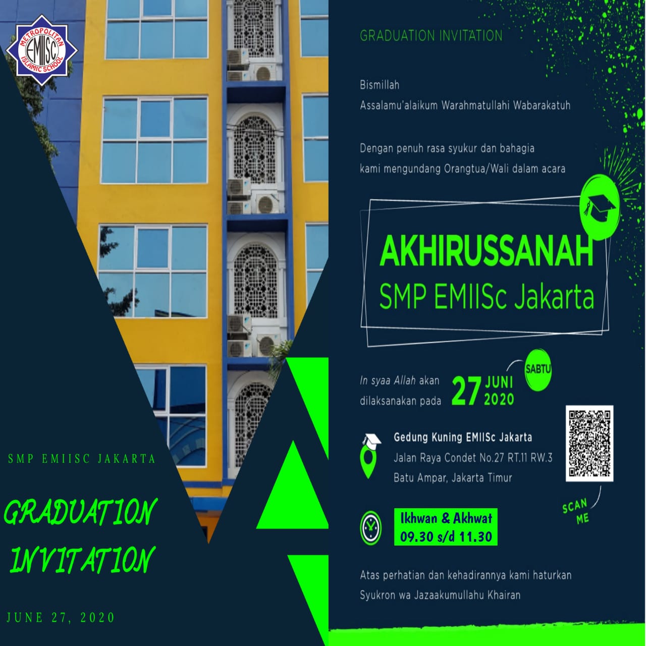 UNDANGAN DAN PROTOKOL WISUDA SMP KELAS IX RUANG