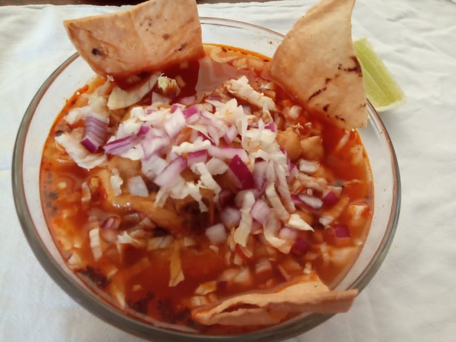 > Receta de pozole de garbanzos con pollo Cocina