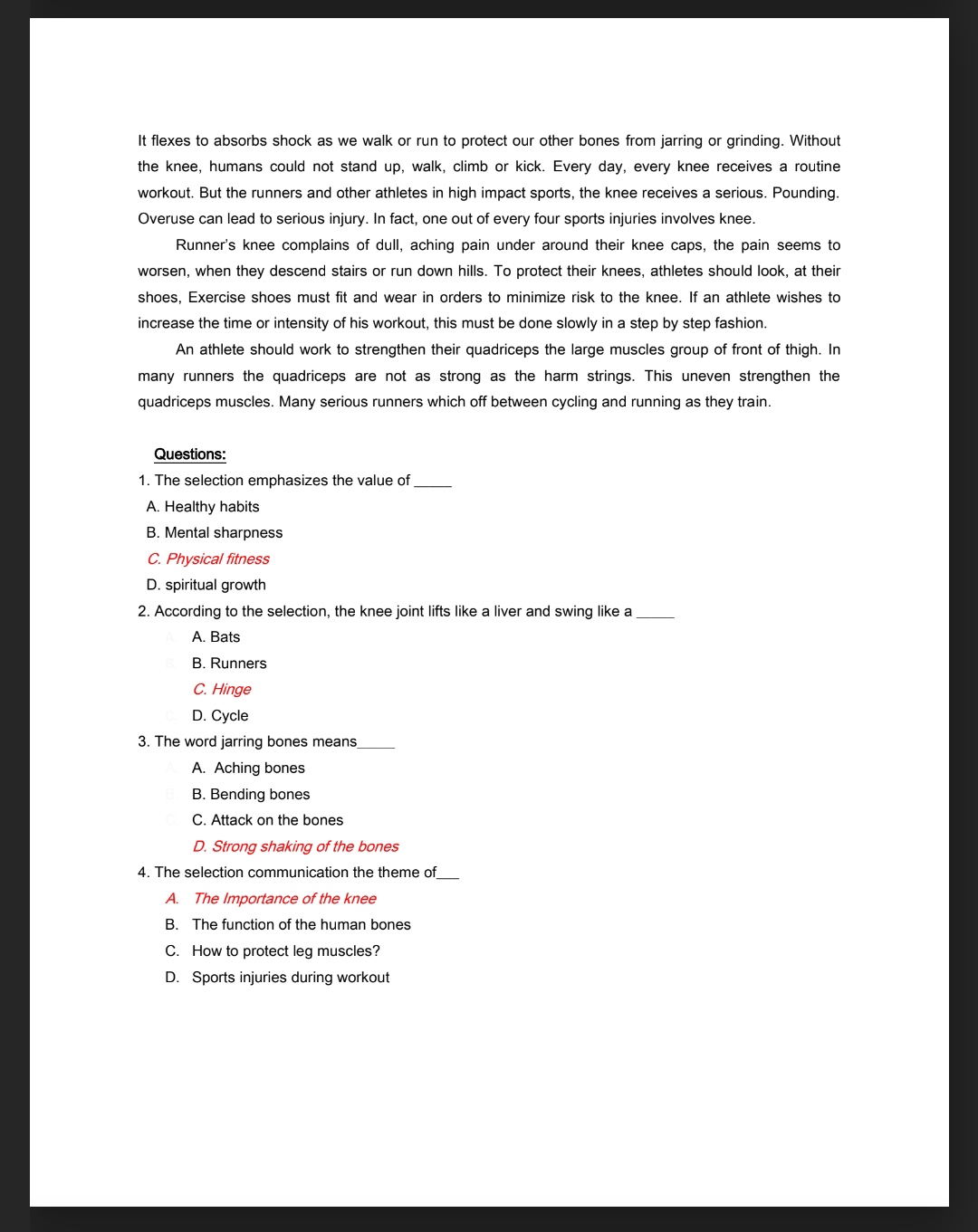 Reading Comprehension EPT Reviewers 2021