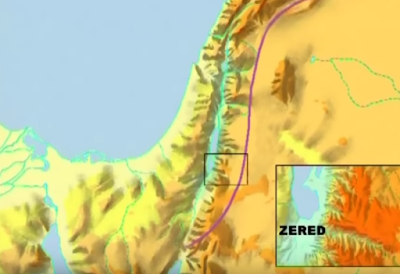 mappa di zered esodo