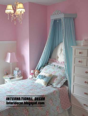 girls canopies and draperies in headboard, canopy beds for girls