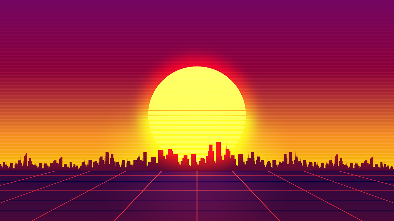 OUTRUN SYNTHWAVE PC WALLPAPER 4K