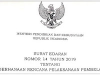 Surat Edaran Mendikbud Nomor 14 Tahun 2019 Tentang Penyederhanaan RPP