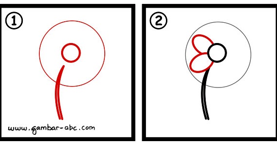 Cara Menggambar Bunga Sederhana Dan Mudah Contoh Gambar Mewarnai