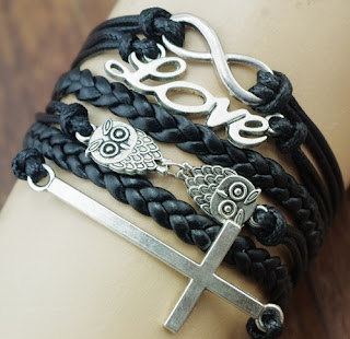Pulsera Love Buho Cruz Infinito - Regalo amiga secreta
