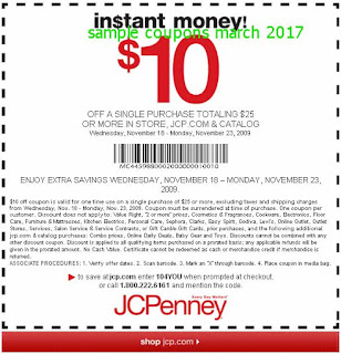free JcPenney coupons march 2017