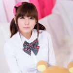 Ryu Ji Hye Lovely in Grey and Red School Girl Foto 22