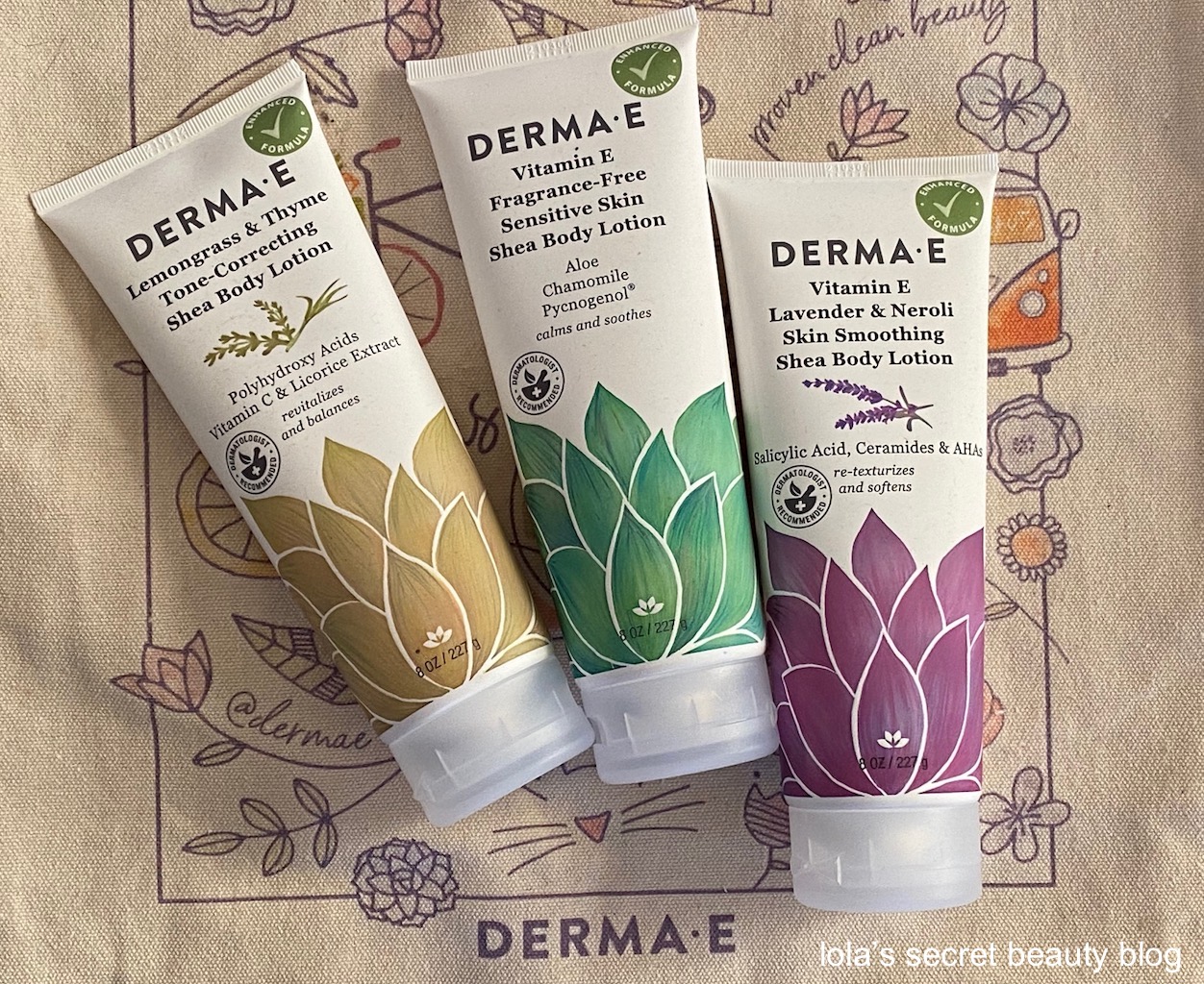 lola's secret beauty blog Derma E Shea Body Lotion & Derma E Arnica