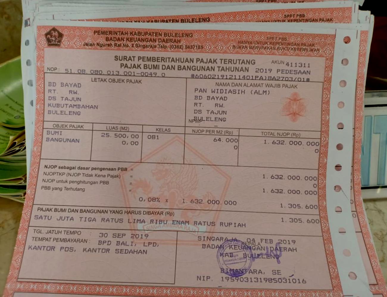 Contoh Spj Bop Penyampaian Sppt Pbb Pembiayaan Id