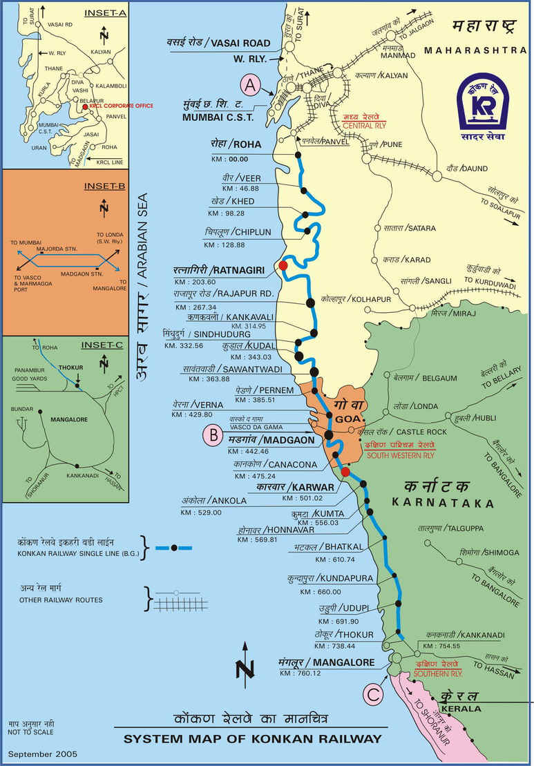 Ratnagiri TOURISM Konkan Railway MAP