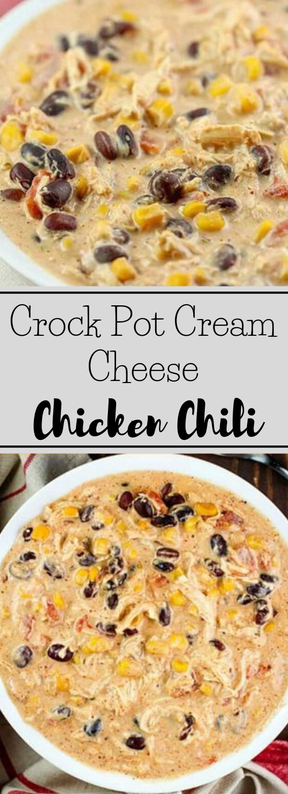 EASY CROCK POT CREAM CHEESE CHICKEN CHILI dinner chili 