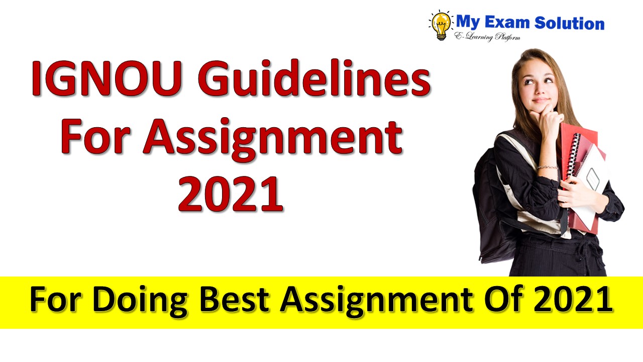 ignou assignment for july 2021 session