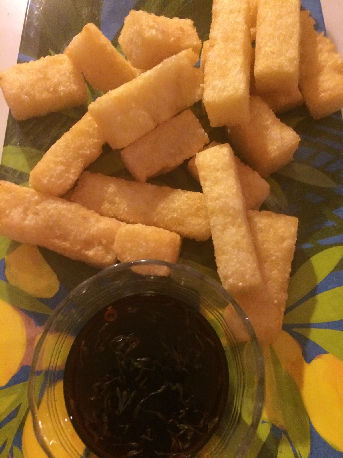 Nana's Blue and White Dishes Fried Sticky Rice