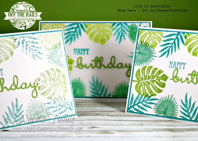 Take me to the tropics! You can easily with the Tropical Chic stamp set. See it here - http://bit.ly/TropicalChicStamp