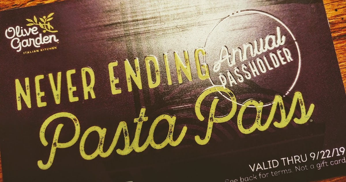 Olive Garden Pasta Pass Andi Lutz