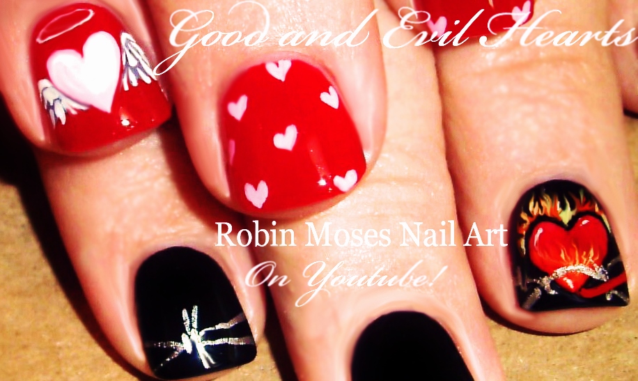 Nail Art by Robin Moses "cute valentine nails" "easy valentine nails