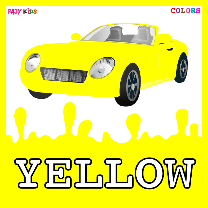 الألوان بالانجليزي للاطفال - بطاقة اللون الأصفر (Yellow)