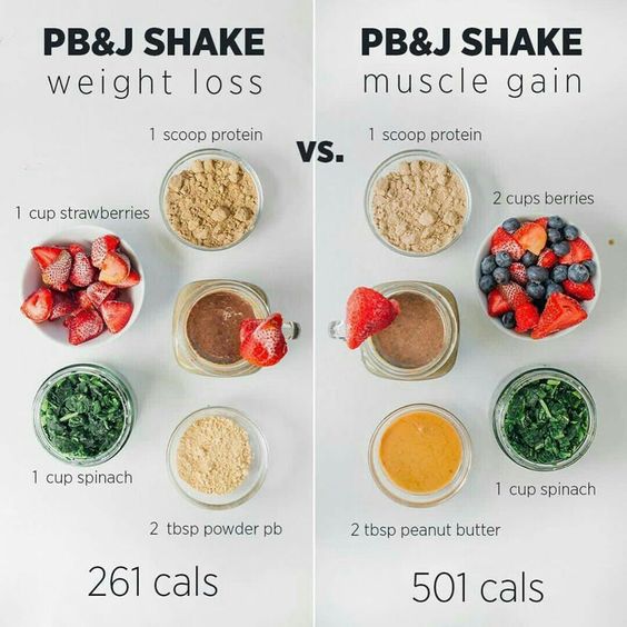 Healthy 4 Weight Loss Vs Muscle Gain Shake