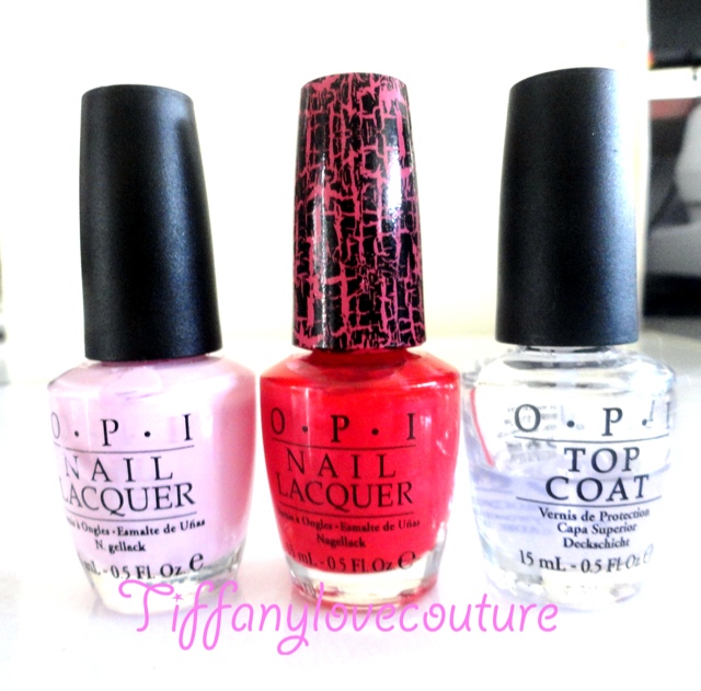 opi pink shatter nail polish