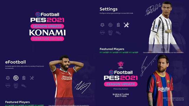 Pes 2021 New Graphic Menu Theme Mod