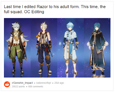 Genshin Impact Characters Digitally Aged By Artist Are Spot-On - APKCUTS