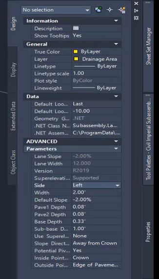 Design tools in Autodesk Civil 3D