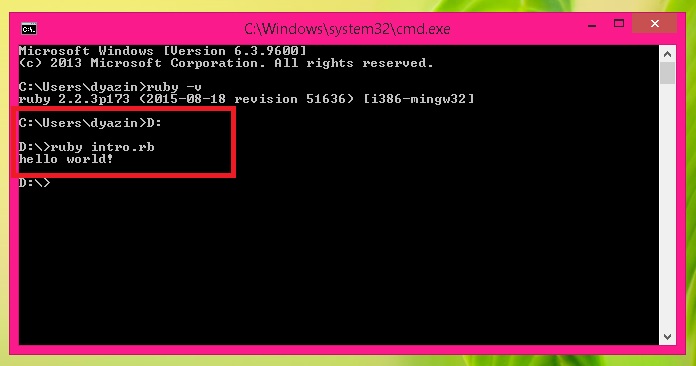 Cara install ruby di windows