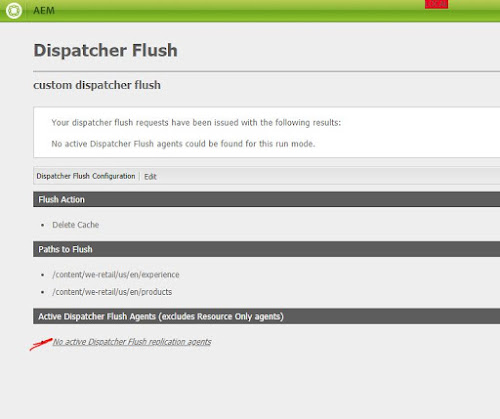Custom dispatcher flush in AEM