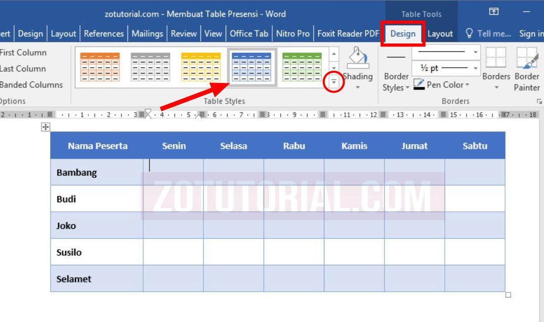 Cara membuat tabel di corel draw