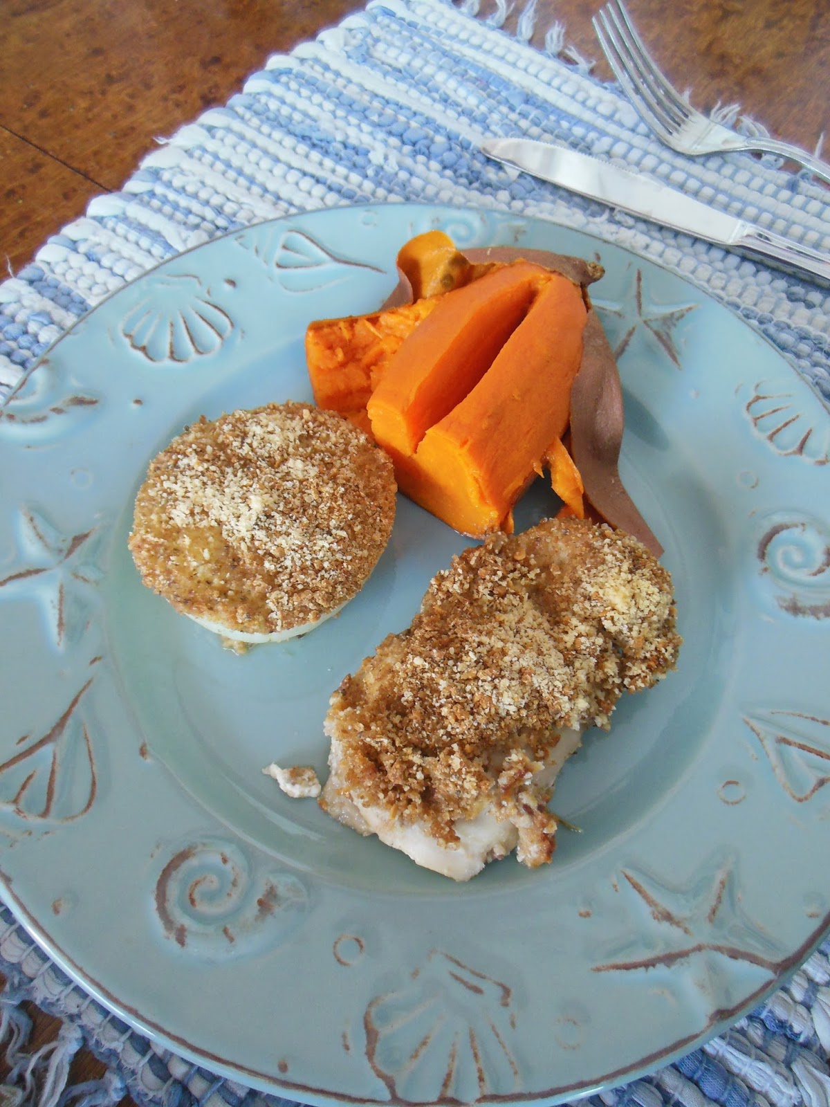 Chicken and Onions baked with Rosemary, Toasted Crumbs and Parmesan