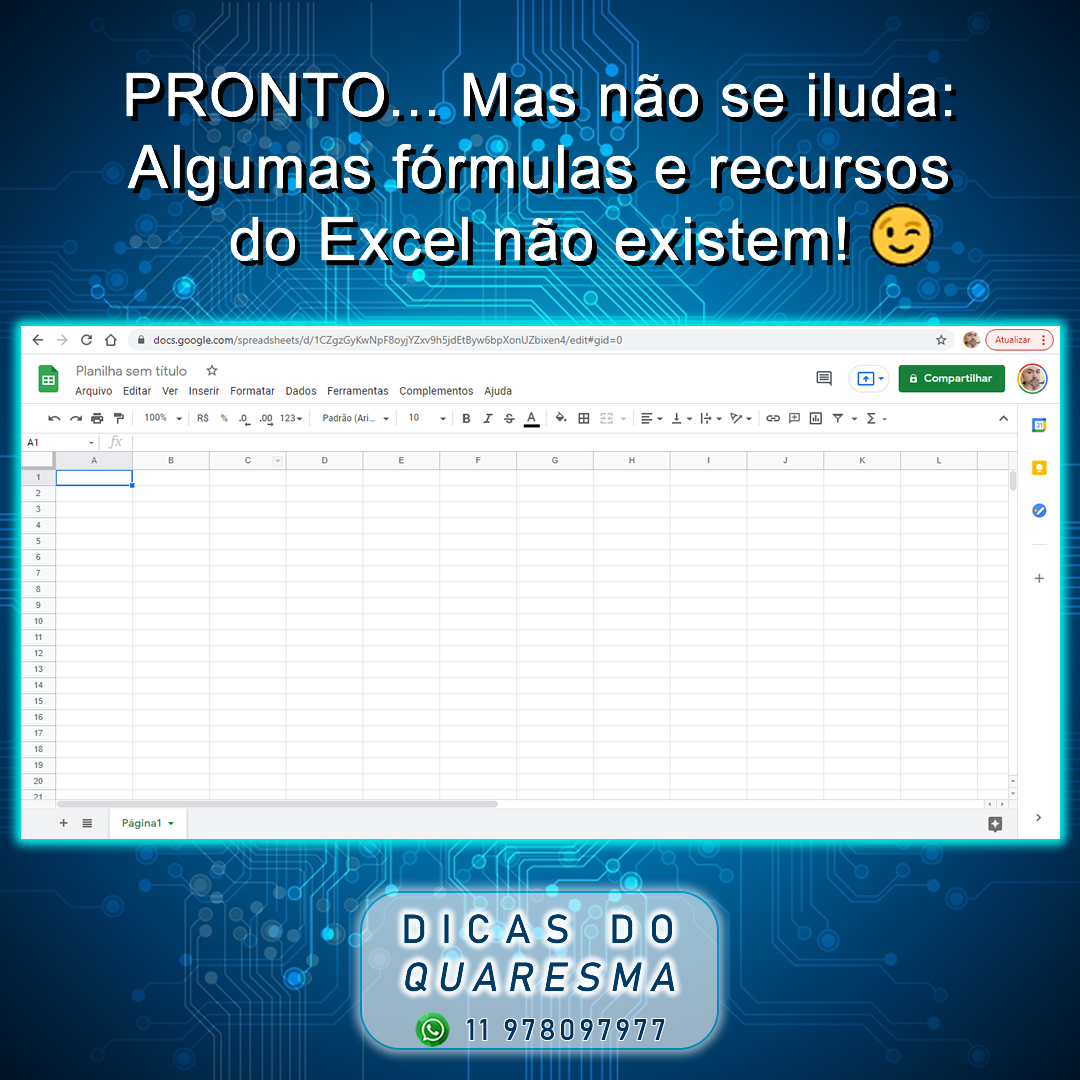 COMO USAR O GOOGLE PLANILHAS visual data 5