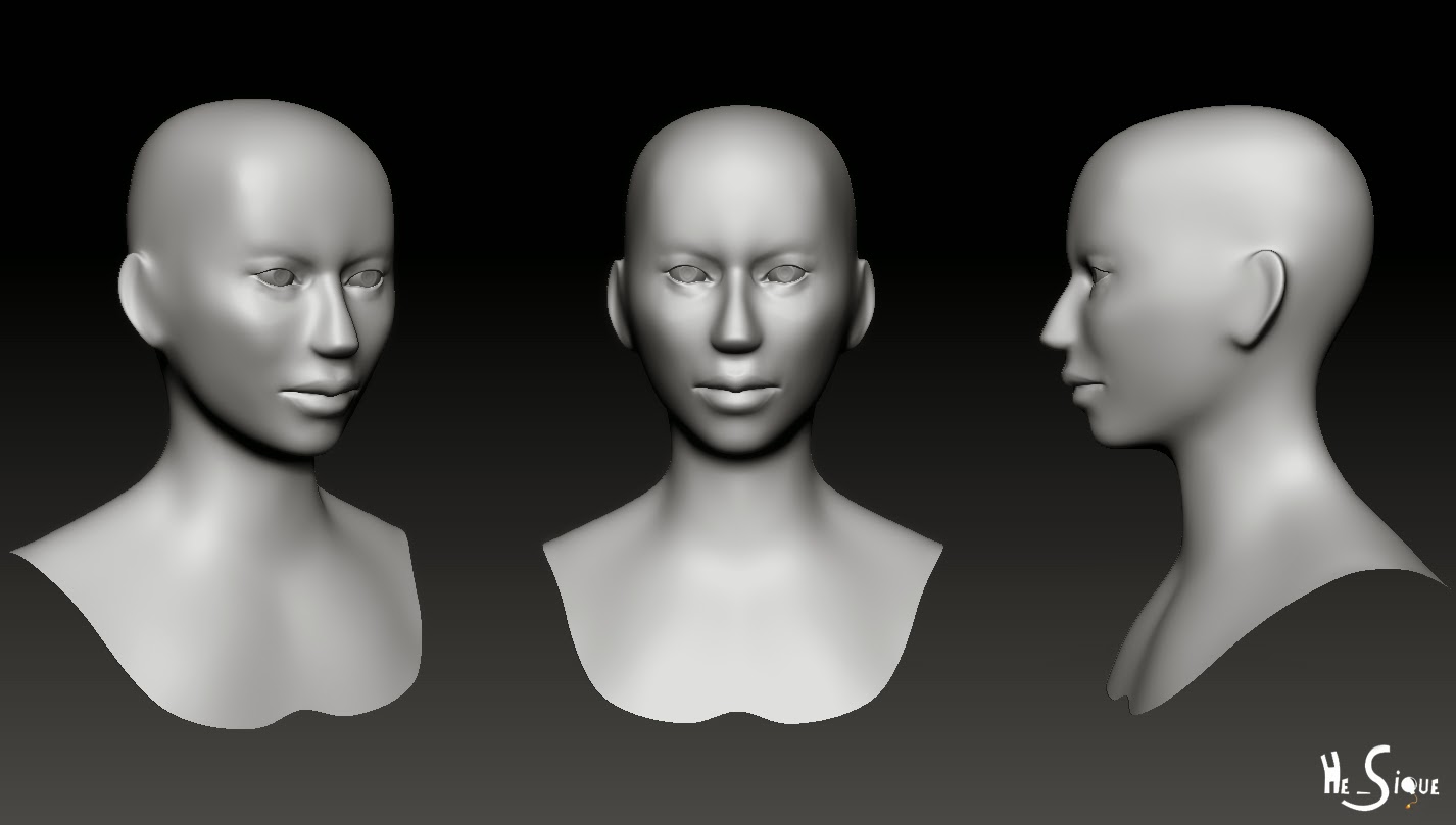 He Sique Rosto Feminino (Zbrush, CS6)