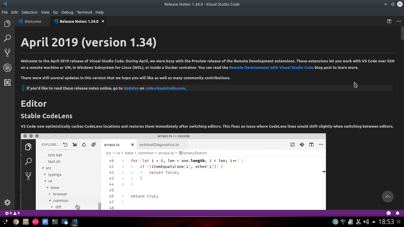Visual Studio Code no GNU/Linux