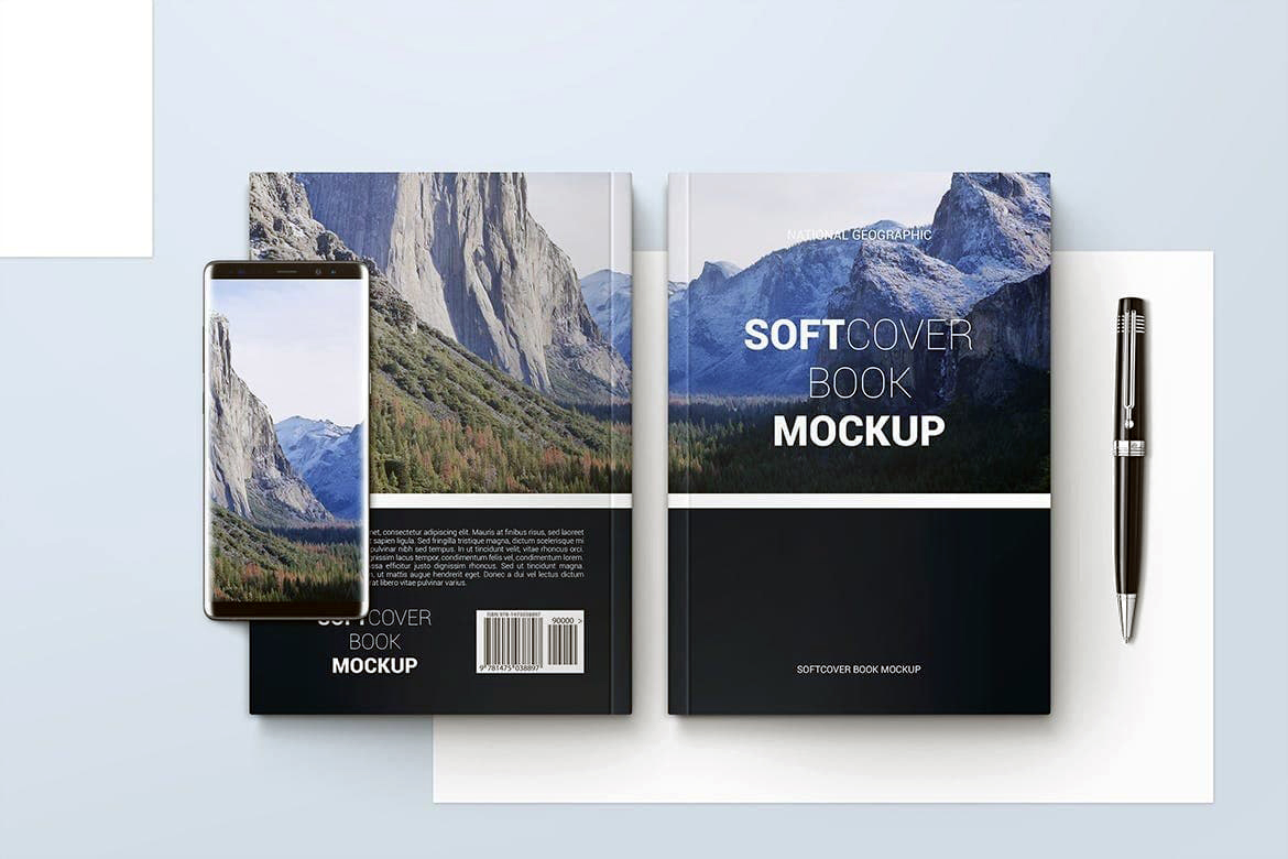 Free Download Soft Cover Book Mockup 5