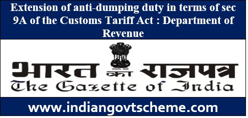 Extension of anti-dumping duty