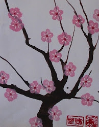 blossom cherry paintings tree japanese painting watercolor paint flowers blossoms grade spring trees projects attempt flower using crafts project blow