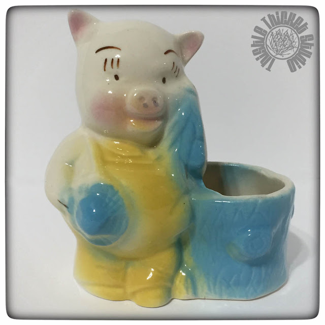 50's Pig Planter By Thistle Thicket Studio. www.thistlethicketstudio.com