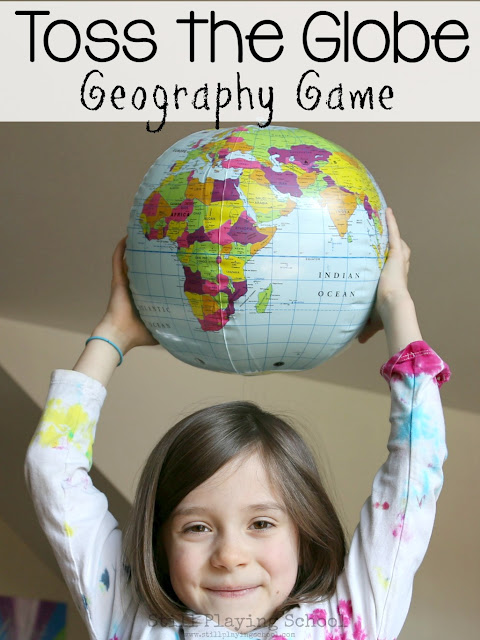 Teach kids geography in a hands on active way thought this gross motor game!